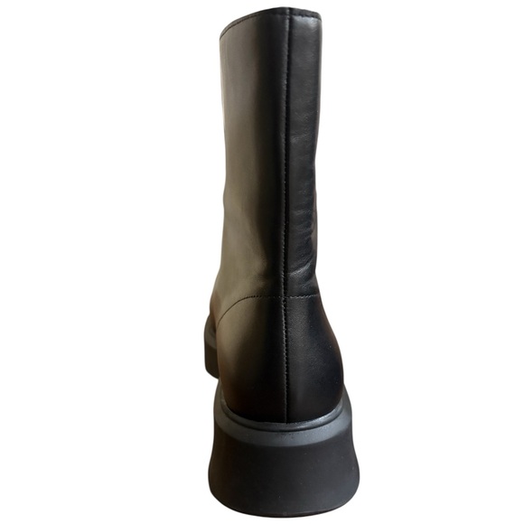 Steve Madden Jones Black Leather Front Zip Platform Ankle Boots Size 8 NWOB - Picture 3 of 11